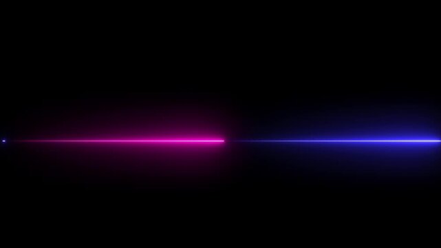 Neon disco light square shape luminous laser-like geometric bg 4K video Neon line glowing square frame on black background. Glowing neon frame background animation square shape.