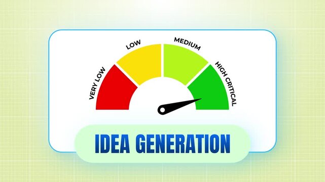 Measuring a drop in idea generation with a stylized rough slate meter, highlighted by warm amber tones and cinematic lighting 4k video