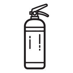 Obraz premium Minimalist fire extinguisher outline icon for safety awareness
