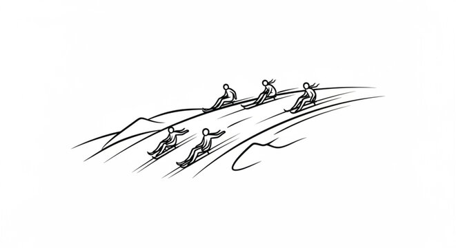 People in a rowing boat team.