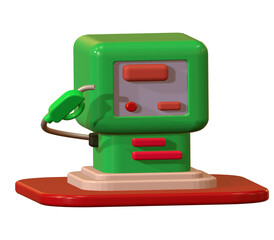 Gasoline Fuel Pump With Nozzle 3D Illustration © captanjacksparrow