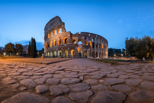 Colosseum in Rome at night, Italy