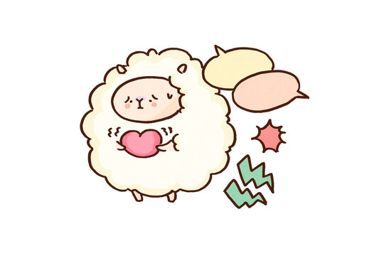 Sensitive sheep feeling uneasy due to external stimuli, HSP or mental health concept