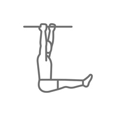 Obraz premium Person doing pull ups exercise.