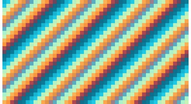 Abstract diagonal pixel pattern motion background, in animation