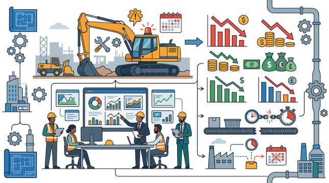 Construction industry workflow optimization process.