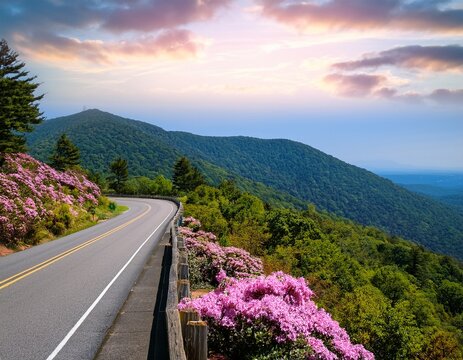 mountain laurel in bloom skyline drive shenandoah national park
