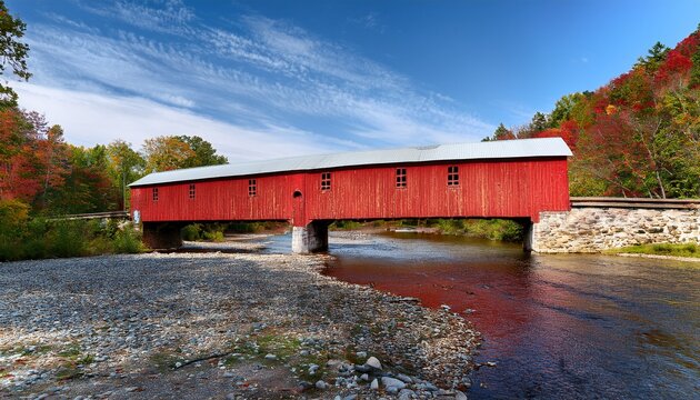shoreham railroad covered bridge whiting vermont