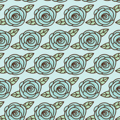Fototapeta premium seamless pattern with roses