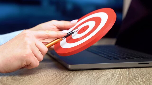 A businesswoman studies business goals. Researching the target audience and market. Strategy planning scene about analytics, growth vision, and informed decisions that guide competitive success