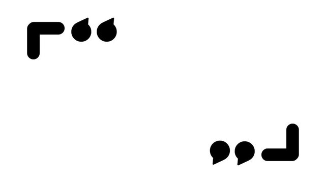 minimalist quote box animation on white background