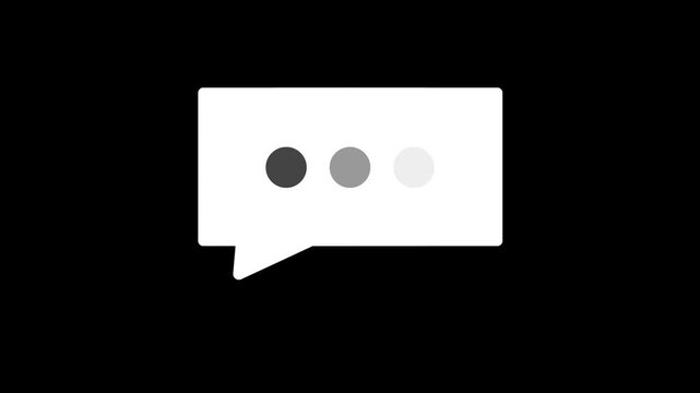 Typing Chat Bubble Animation with Transparent Background