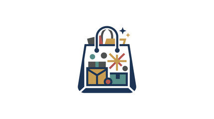 Shopping Bag Full of Gifts, Presents, Toys, and Sparkles © Laila Putri