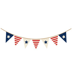 Obraz premium US Independence Day Decoration. Vector Isolated