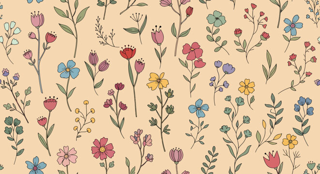 Splendid flower pattern background vector premium fabric pattern