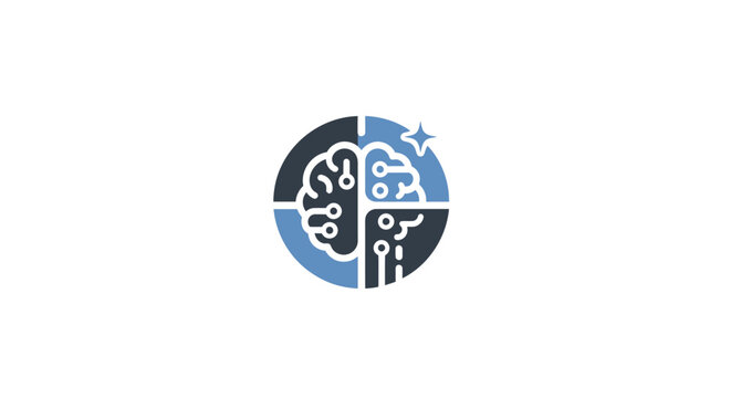 Conceptual illustration of neural networks, intelligence, and artificial cognitive processing