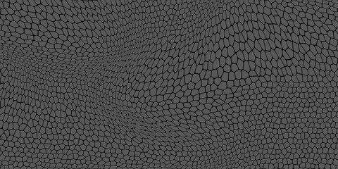 Seamless pattern skin snake, crocodile, lizard, alligator, reptile. Reptilian scales. Monochrome black spots. Vector isolated on white. Serpentine texture. Fashion print. © kurnia