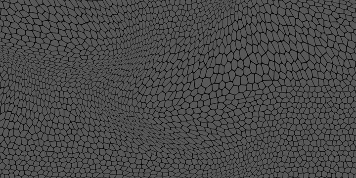 Seamless pattern skin snake, crocodile, lizard, alligator, reptile. Reptilian scales. Monochrome black spots. Vector isolated on white. Serpentine texture. Fashion print.