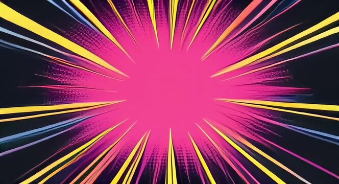 Retro comic style background.4k video.