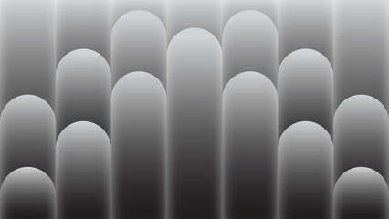 Obraz premium Gradient arches in grayscale with a smooth, modern texture desktop wallpaper vector