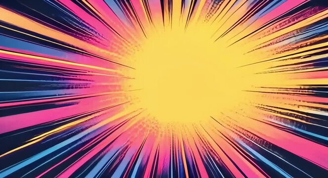 Retro comic style background.4k video.
