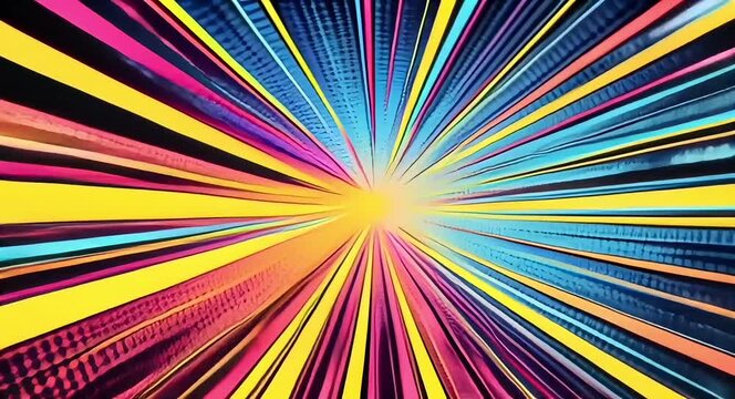 Retro comic style background.4k video.
