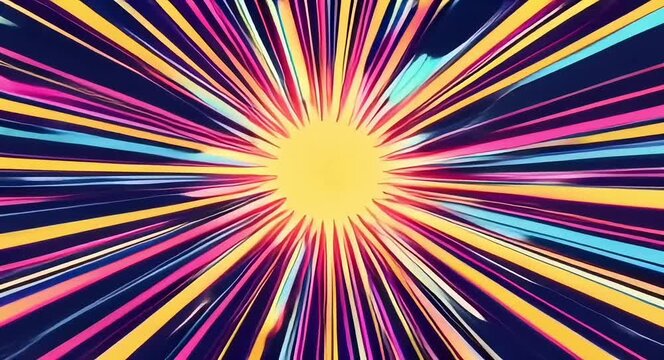 Retro comic style background.4k video.