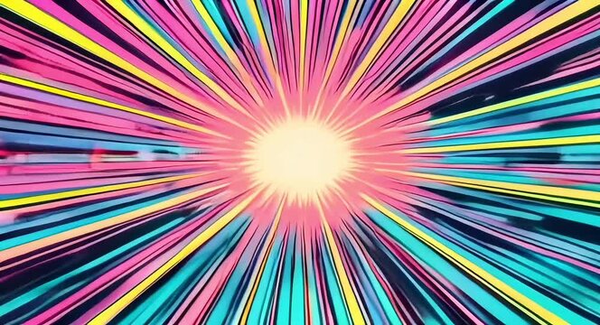 Retro comic style background.4k video.