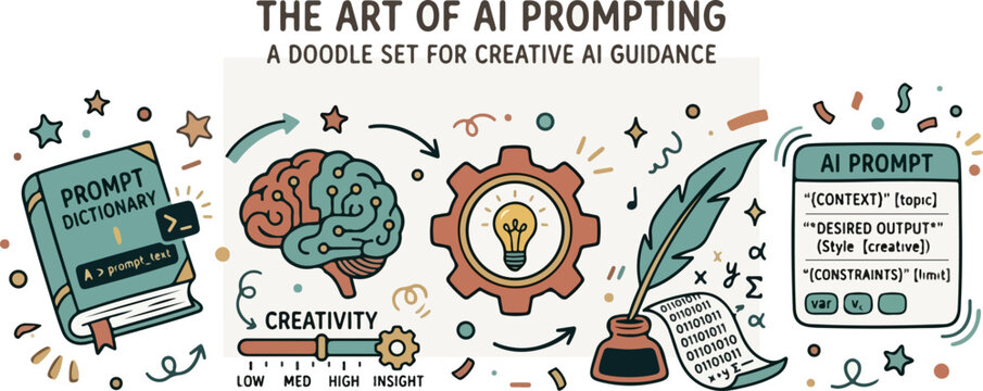 AI prompting art kit illustration