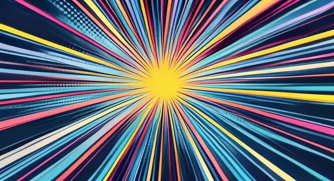 Retro comic style background.4k video.