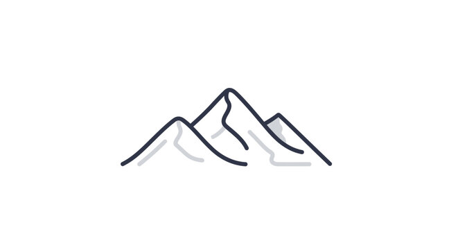 Minimalist mountain range illustration graphic design suitable for diverse creative projects