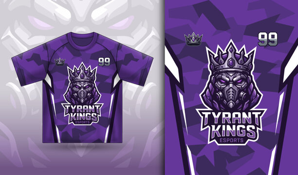 Tyrant Kings Esports Jersey Number 99 Purple Gaming Uniform Vector Design