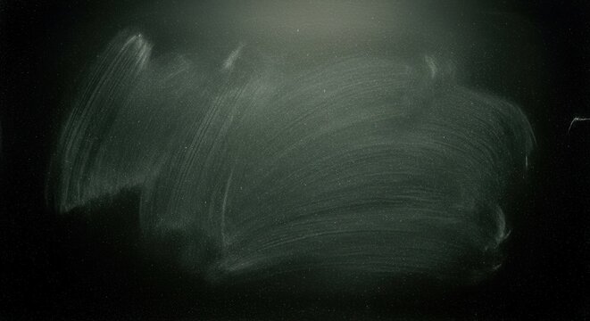 Green chalkboard background with white chalk smudges erased textures
