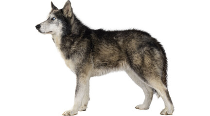 wolf standing in majestic, PNG on Transparent background © dword