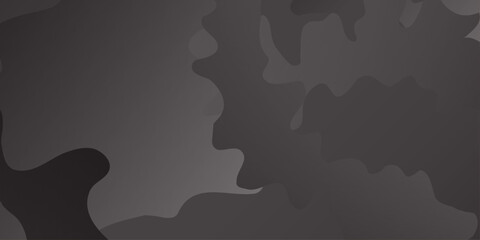Abstract black and grey wavy background. Abstract grayscale layered wavy shapes. Navy print background, camouflage pattern in aesthetic design. © Tafseer