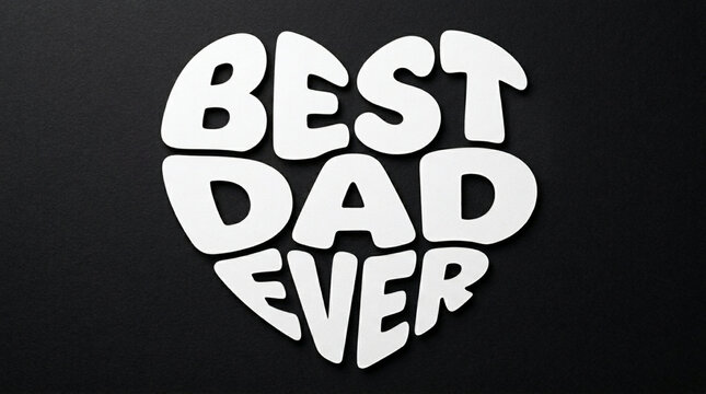 Best dad ever text in white on black background for fathers day