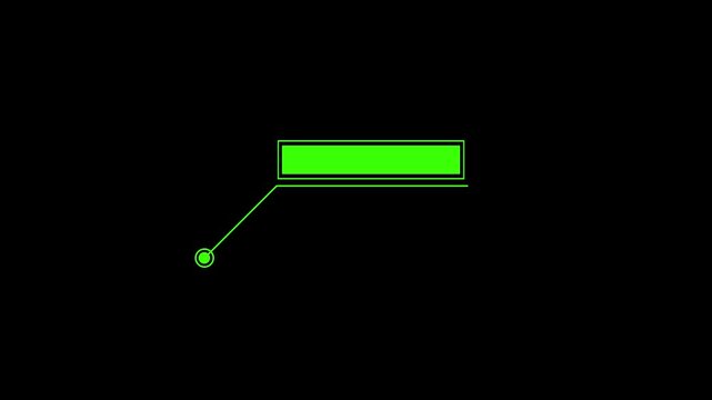 HUD call out elements pack animation, Animated callout lines for text and data. HUD element on a black background. Hud callout element icon sign animation. 4K videos