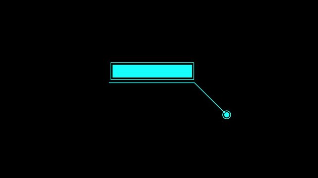 HUD call out elements pack animation, Animated callout lines for text and data. HUD element on a black background. Hud callout element icon sign animation. 4K videos