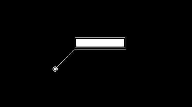 HUD call out elements pack animation, Animated callout lines for text and data. HUD element on a black background. Hud callout element icon sign animation. 4K videos
