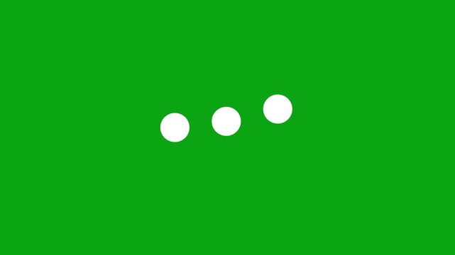 Three dot looping loading animation on transparent background. Animation loading bar 3 dots looping progress icon. UI progress indicator. Loading is indicated by a dot, 4k animation