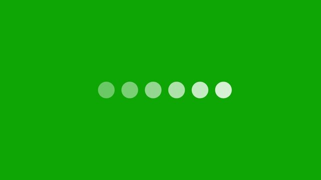 Typing loading dots with alpha channel on transparent background. Loading is indicated by a dot,  4k video animation. Text message popping up animation