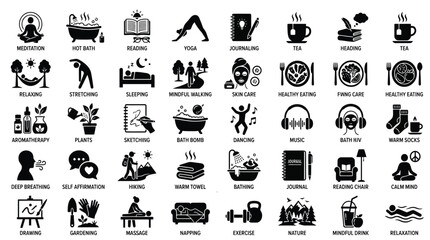 Naklejka premium Lifestyle icons depict daily habits.