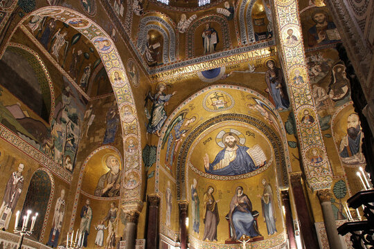 palatine chapel in the norman palace in palermo in sicily in italy 