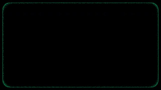 Abstract Glowing Neon Frame with Dark Background.