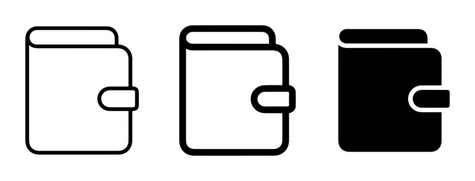Wallet Icons Set, Financial Symbol Collection, Money Holder Graphics, Payment Method Icons