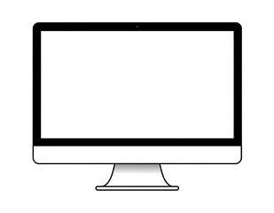 Fototapeta premium Modern Computer Monitor on Desk.
