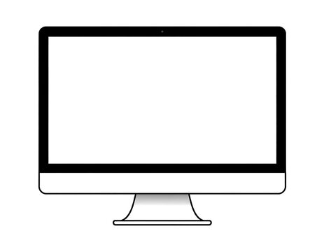 Modern Computer Monitor on Desk.