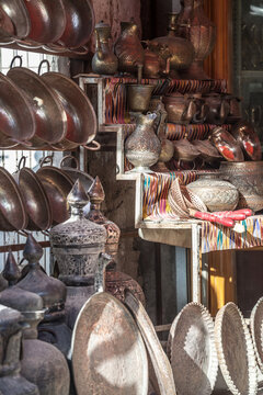 Antiques and traditional goods for sale in old streets of Kashgar, China