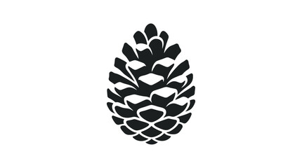 Obraz premium Pinecone graphic illustration isolated on white background.