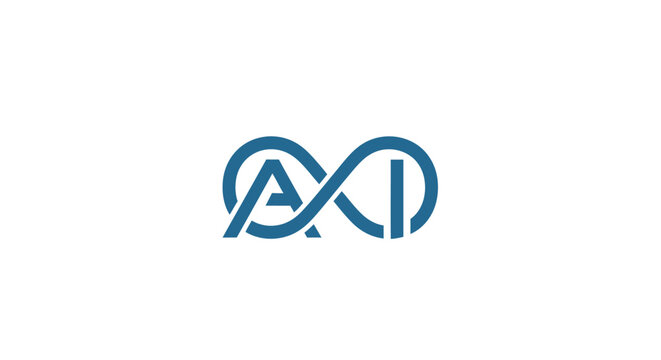 Minimalist AI Logo Design Featuring Infinite Loop Symbol Representing Artificial Intelligence